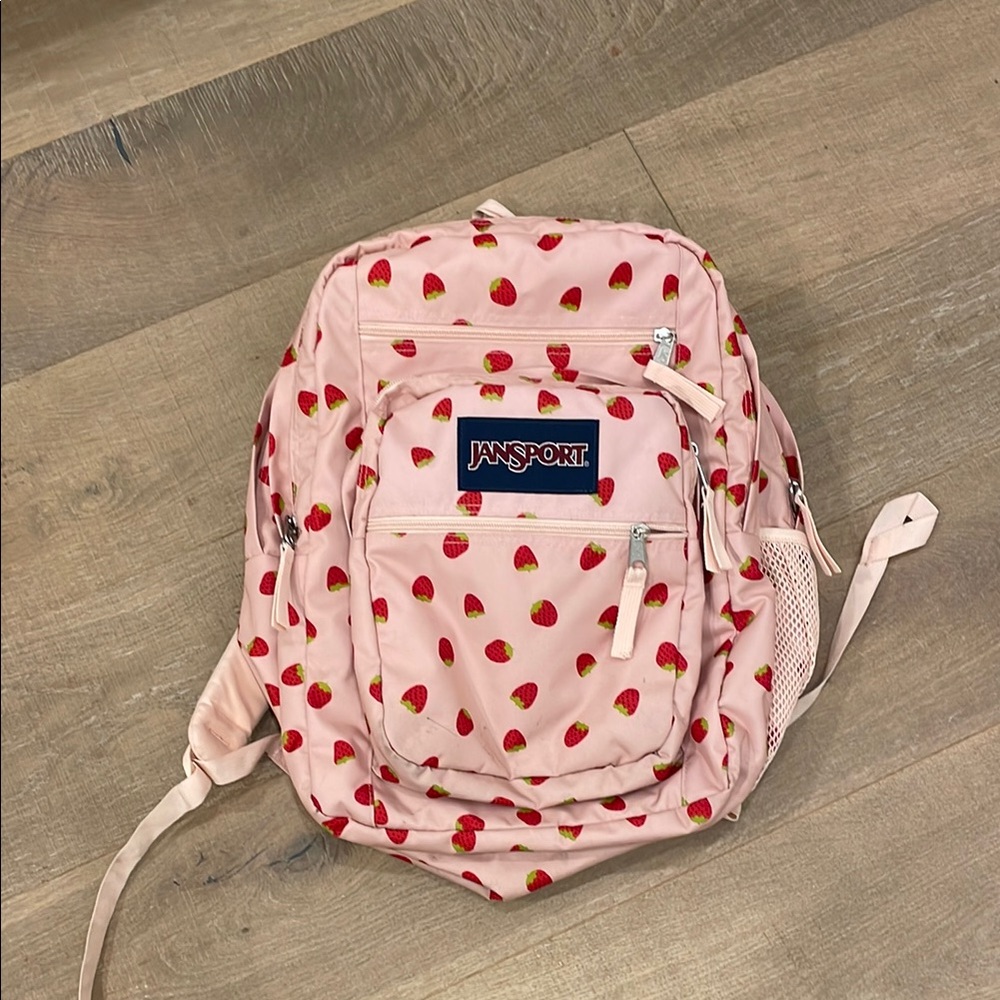 JanSport Pink and Red Polka Dot Backpack